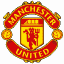 Logo Manchester United in Como gegen Manchester United